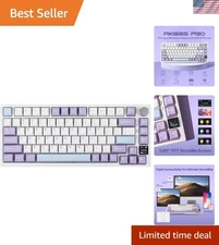 Ajazz AK820 Pro 75% Wireless Mechanical Keyboard with TFT Smart Display&Knob,...