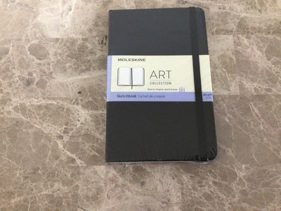 Moleskin Art Collection Sketchbook Artist Draw Black Hard Cover 4.5'' x 7'' Pocket