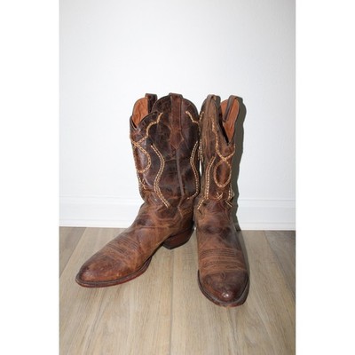 Dan Post Men's Albany Brown Leather Western Cowboy Boots Point Toe DP2662 Sz 11