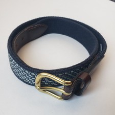 Vineyard Vines Size 26 Boy's Belt Navy Blue Leather Whale Club Belt USA made