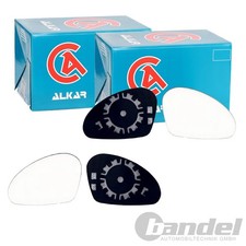 2X ALKAR SPIEGELGLAS BEHEIZBAR LINKS+RECHTS passend f&uuml;r SEAT ALTEA CORDOBA IBIZA