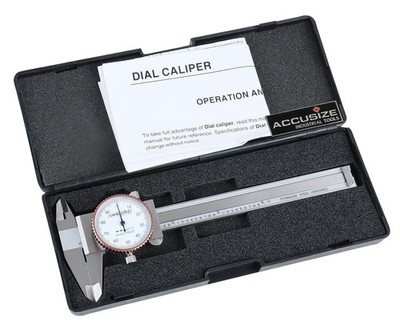 Accusize Industrial Tools 0-4 inch by 0.001 Precision Dial Caliper, 0-4'' 