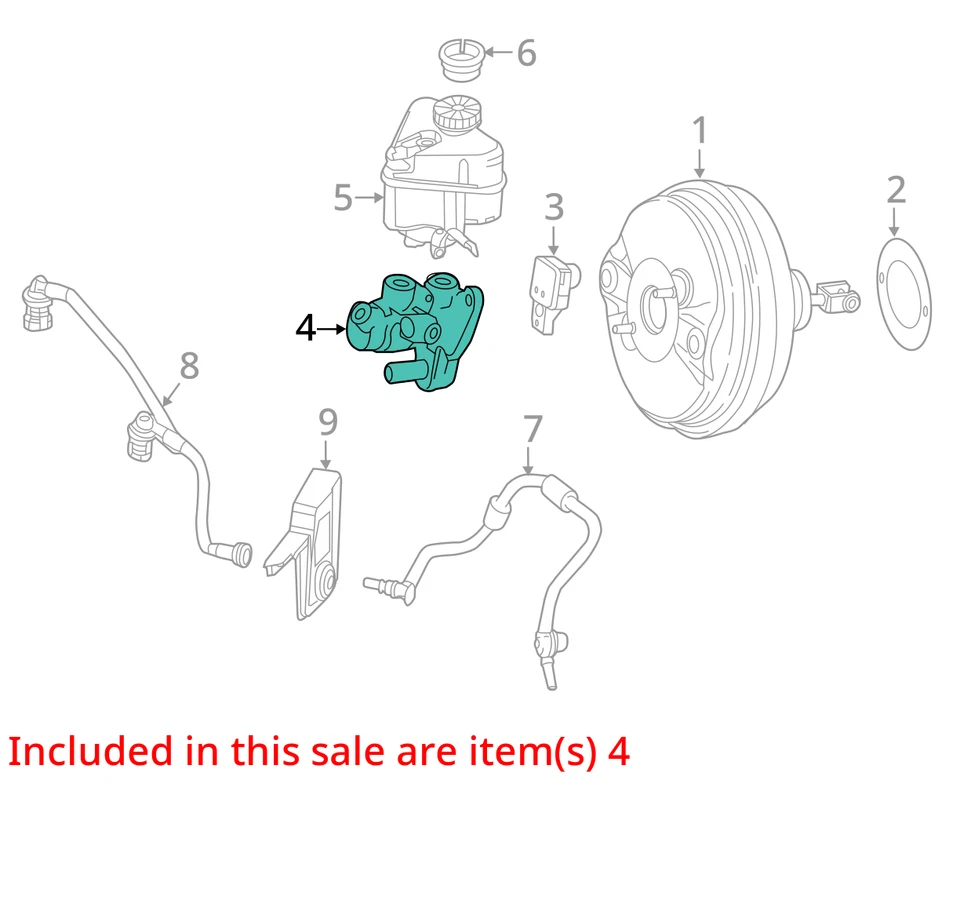 2014 2015 2016 2017 MERCEDES-BENZ S550 OEM MASTER BRAKE CYLINDER - Image 3 of 4