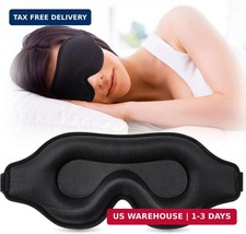 Sleep Mask for Men and Women, 3D Blackout Eye Mask for Side Sleepers, Black