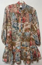 Zimmerman Multi-Colored Patchwork Printed Dress Women's Size 0