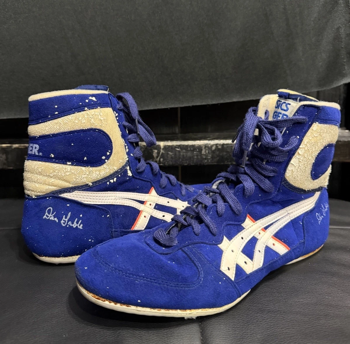 Vintage 80s ASIC Tigers Dan Gable Ultra Flex XL Wrestling Shoes
