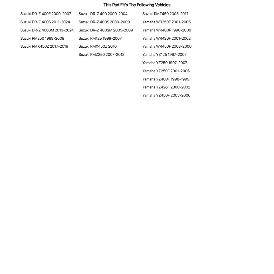 Guía de cadena Tusk negra para Suzuki DR-Z 400S 2000-2009,2011-2024 Foto 2 de 4