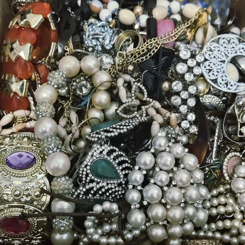 8 Pound Vintage & Modern Costume Jewelry Mixed Craft Lot B