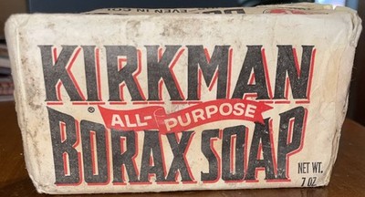 VINTAGE New KIRKMAN BORAX SOAP BAR all purpose COLGATE PALMOLIVE CO CP 1950's