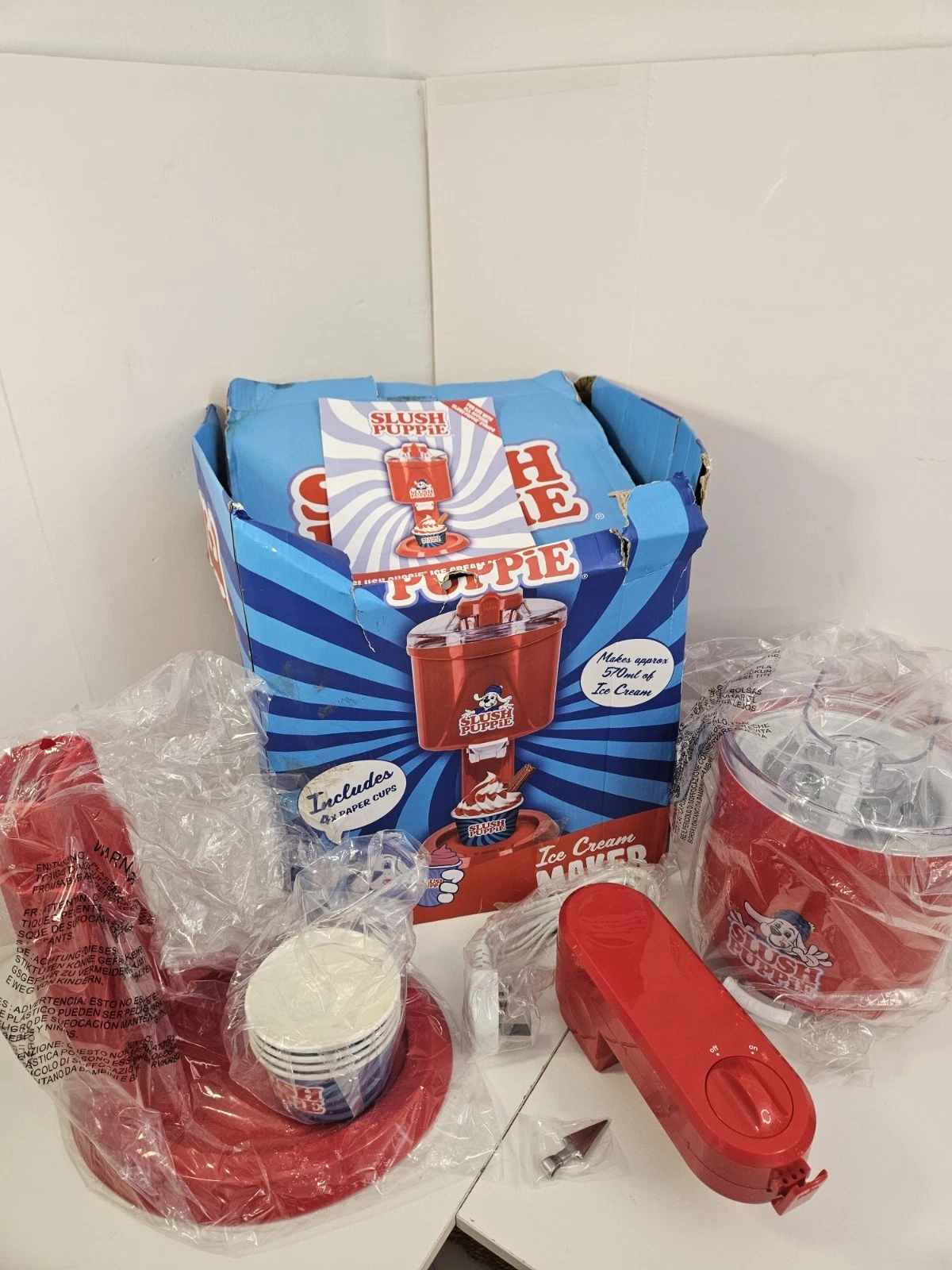 Slush Puppie Ice Cream Maker Makes 570ml of Homemade Ice Cream *Open Box