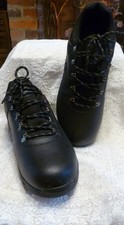 COTTON TRADERS MENS BLACK FAUX LEATHER WATERPROOF WALKING HIKING BOOTS SZ UK 11