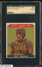 1933 Sport Kings Gum #4 Red Grange HOF SGC Authentic 