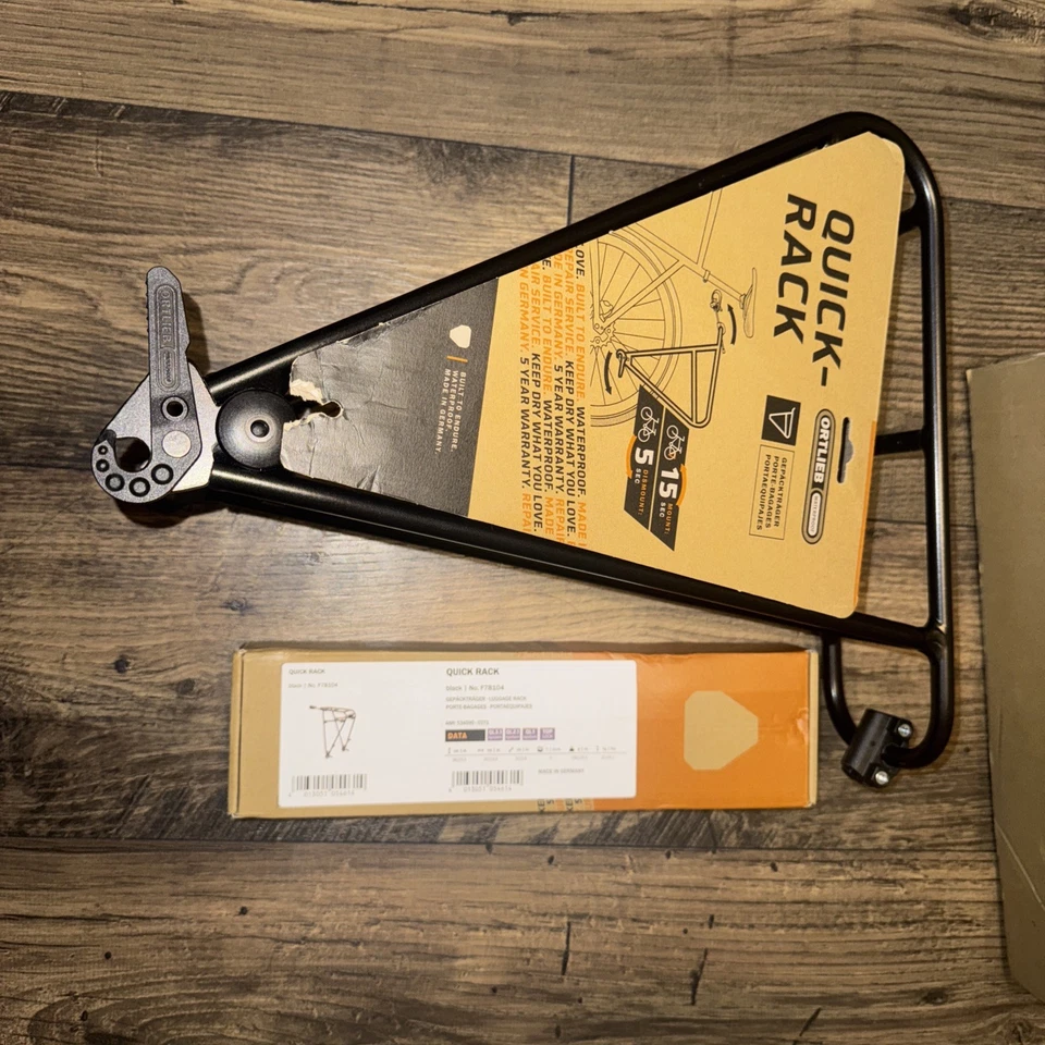 ORTLIEB RODILLO TRASERO BICICLETA ALFORJAS 2 BOLSAS F5301 NUEVO EN CAJA + ¡Nuevo Quick-rack! Foto 3 de 3