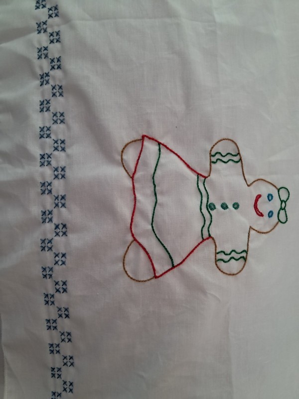 Finished Embroidery Hand Towel 17x28 White