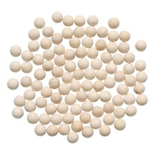 100Pcs Wooden Balls - Unfinished Round Wood Spheres - 25mm / 1" Solid - Solid