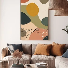 soothing Hand Painted Oil Painting on Canvas Abstract Wall Art Living Room Green