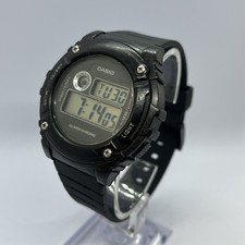 Casio W-216H Mens Digital Watch Illuminator W216H-1AV WR50M Alarm Chronograph