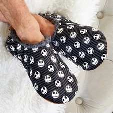 New Nightmare Before Christmas Slippers. Licensed Disney Fuzzy Soft Babra