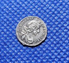 1675 Maundy Penny Charles II British Silver Coin 1d