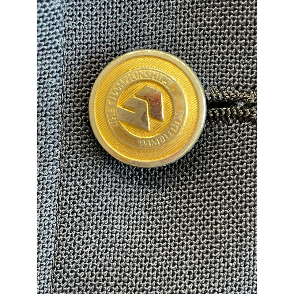 Blazer Vintage Cricketeer para Foley’s Azul Marino 38R Hecho en EE. UU. Botón Wimbledon Foto 4 de 4