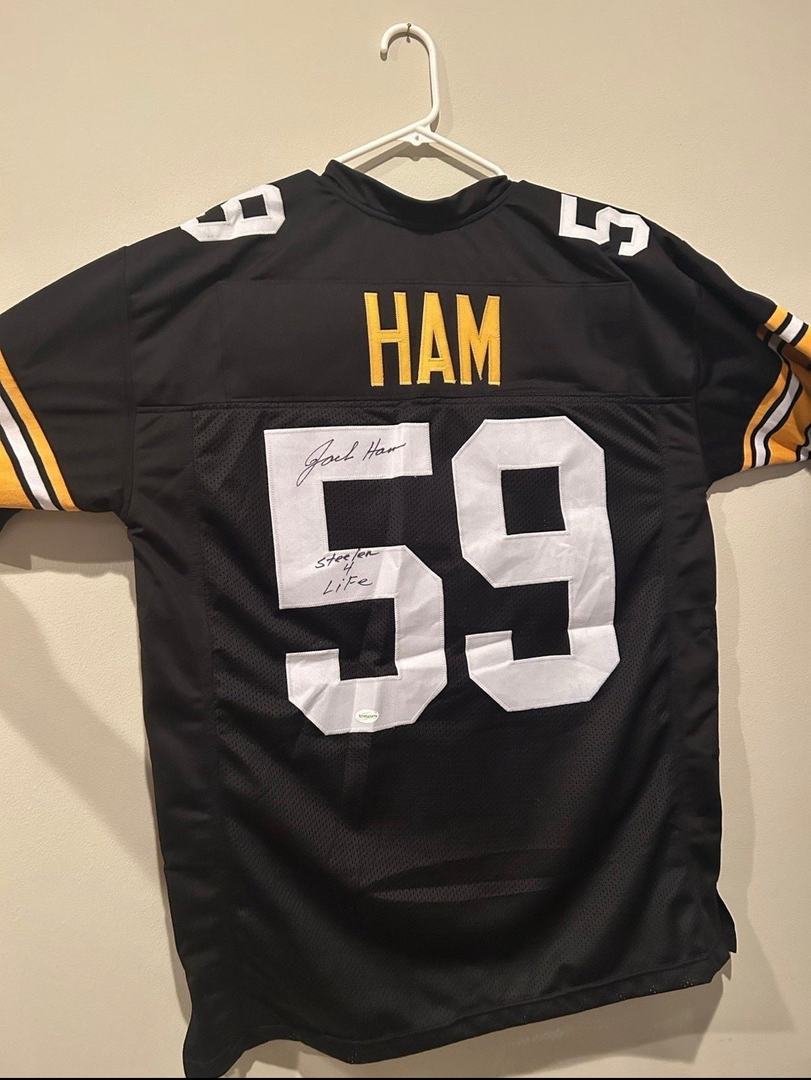 Jack Ham Autographed Signed Pittsburgh Steelers Very Rare XL Steelers jersey 