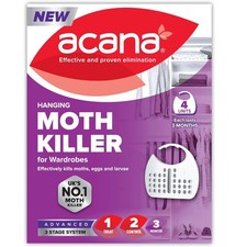 Acana Hanging Moth Killer & Freshener, 4 Pack - Lavender Fragrance