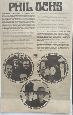 1967 PHIL OCHS , Pleasures Of The Harbor, Record Promo Ad