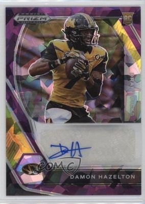 2021 Prizm Draft Picks Purple Ice 17/99 Damon Hazelton Jr Rookie Auto RC b8h