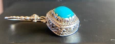 Sarda,Bali Handmade,Outstanding, Sleeping Beauty Turquoise &Sterling, Earrings