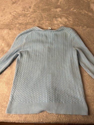 Old Navy Cardigan Woman Size Large Turquoise Teal Blue Button Front Long sleeve - Picture 6 of 6
