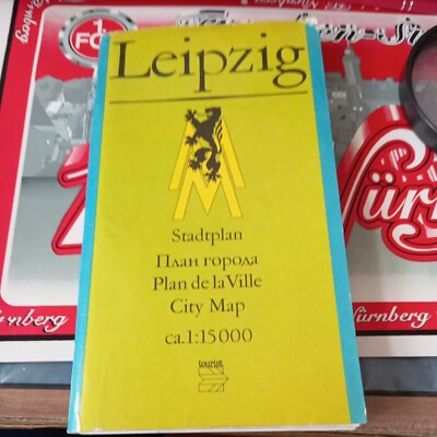 Leipzig Stadtplan 3 Auflage 1977 mit karte