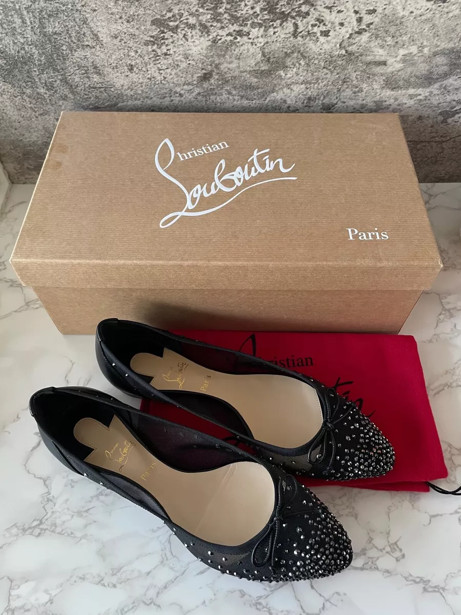 Authentic Christian Louboutin Mesh Flats Shoes Ballerina Size 37 eBay