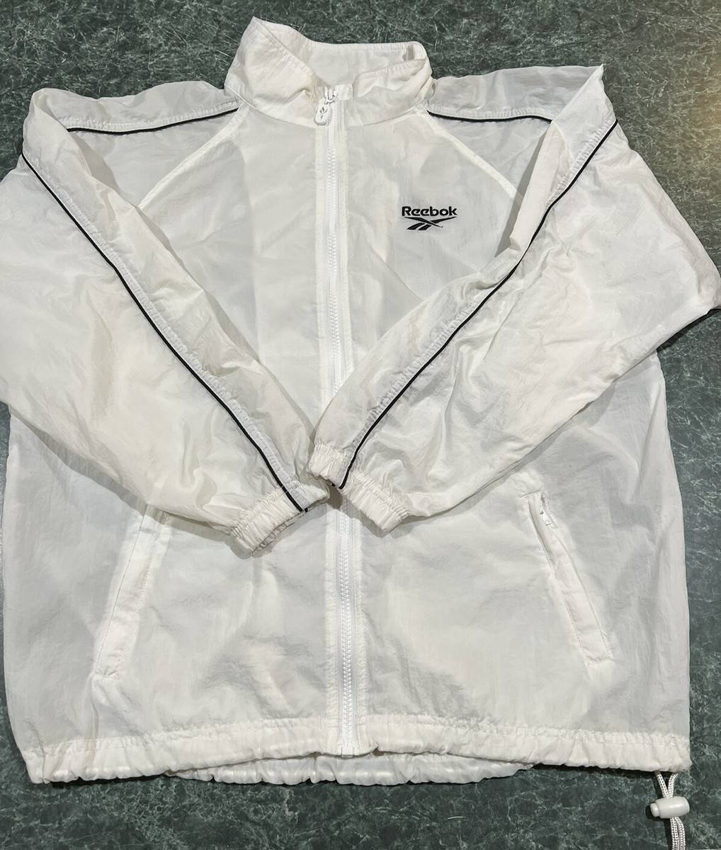 Vintage 90's REEBOK Classic White Track Jacket Windbreaker Vintage 90's REEBOK Classic White Track Jacket Windbreaker