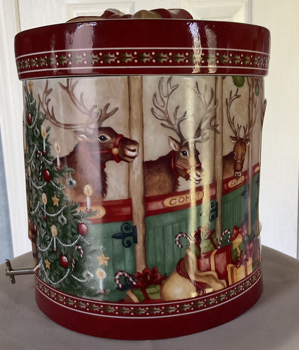 Villeroy Boch Music Large Gift Box Christmas Candle Round NIB Vintage