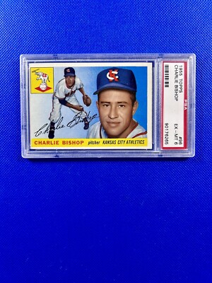 1955 Topps #96 Charlie Bishop Kansas City Athletics PSA 6 EX-MT