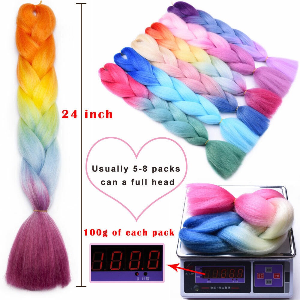 SALE! Braiding Hair African Jumbo Box Braids Crochet For Human Hair Extensions H