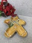 GINGERBREAD MAN LAURIE GATES HOLIDAY TREATS DISH