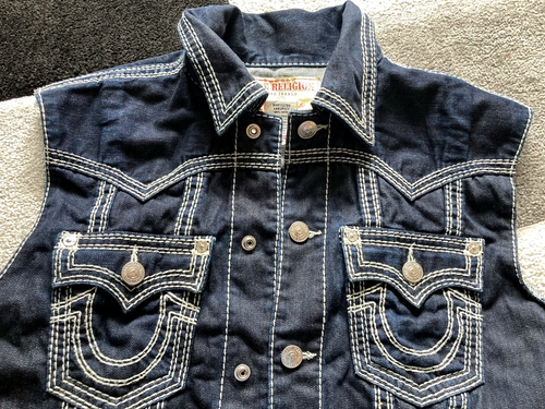 True Religion Denim Waistcoat. Men’s Size: XL. P2P 22 Inches. Great Condition - Picture 18 of 24