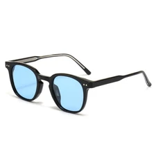 Fashion Vintage Men Women Full Rim Tinted Blue Reading Glasses Sunglasses Reader