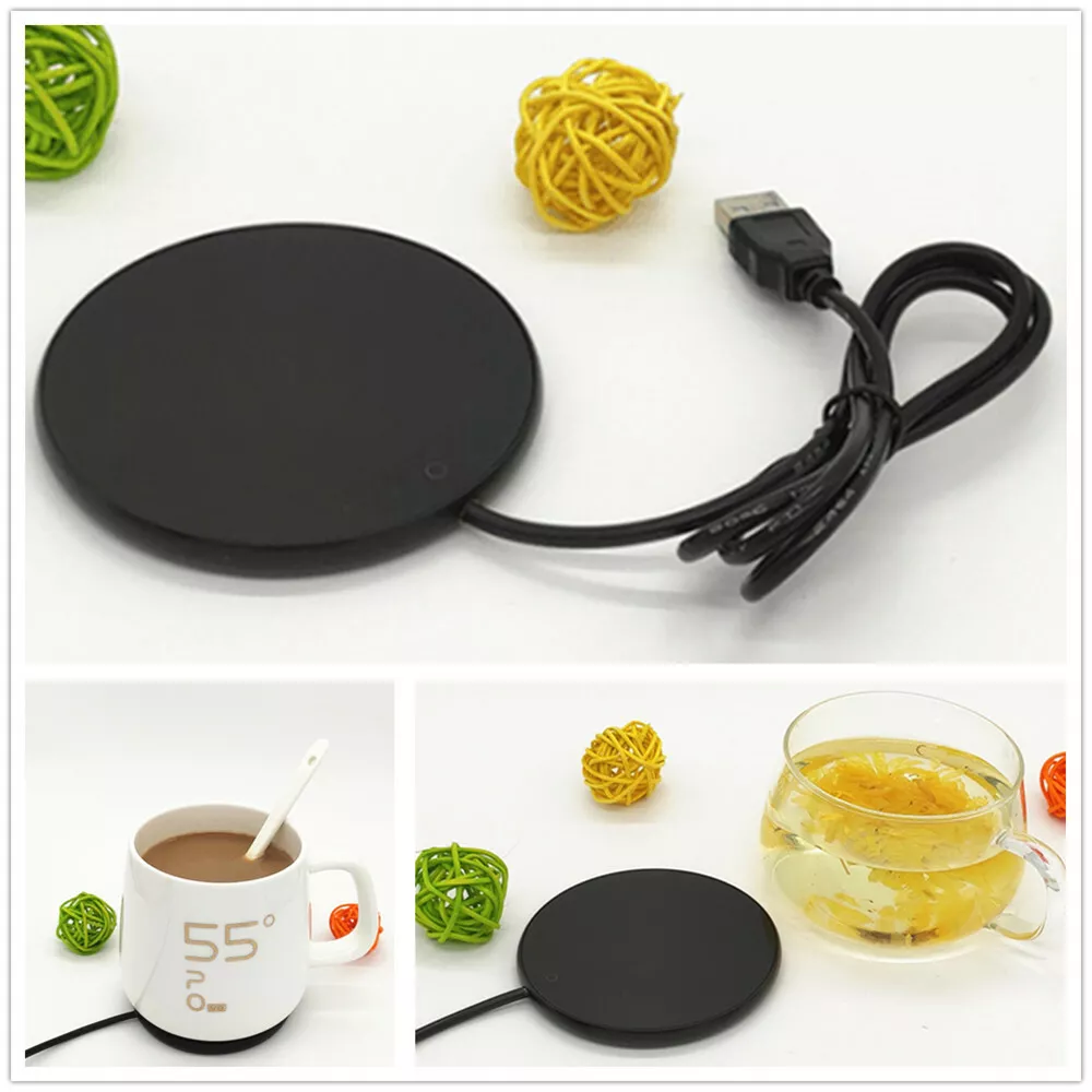 USB Portable Heating Coaster mat warmer pad Heat Coffee milk Tea