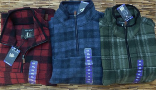 Green Plaid 2x John Wayne Wooly Fleece Pullover