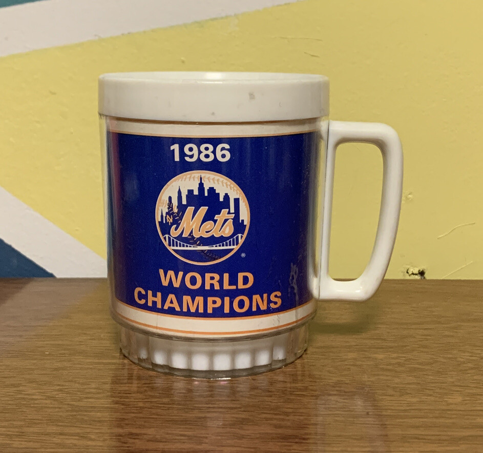 NY Mets Mug 1986 World Champions Plastic | eBay