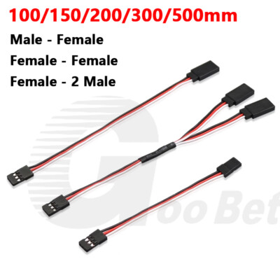 Servo Verlängerungskabel Kabel für RC Futaba JR Hitec DIY 100/150/200/300/500mm