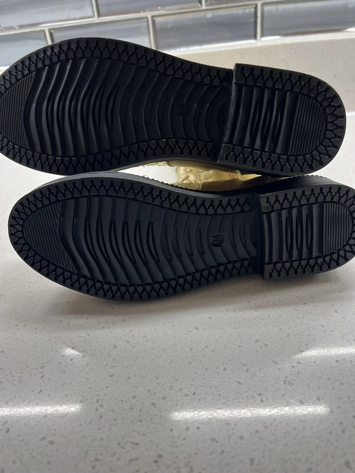 Trish Scully Niñas 'Gramacy' Botas de Encaje Dorado, Nuevas, Talla 34 Foto 3 de 4