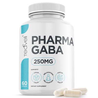 Pharma GABA 250 mg  Naturally Fermented GABA Supplement  Clinically Proven to...