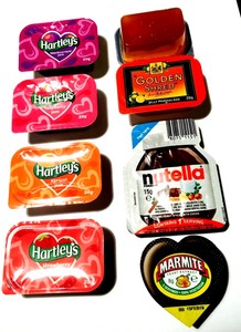 16 X Assorted Mini Jam Honey Spreadable Pack Single Portion Inc