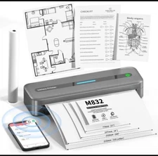Itari M832 Thermal Portable Printers Wireless for Travel, 300dpi Inkless Printer
