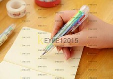 Multi-color Ballpoint Pen Ball Point Pens Kids School Office Supply 6 in 1 Color