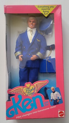 Barbie Flight Time Ken Mattel Vintage 80's