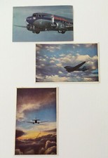 Vintage UNITED AIRLINES Mainliners Kodachrome Postcards Lot of 3 / Unused
